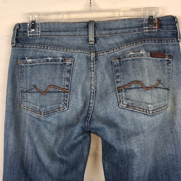 Guc - 7 For All Mankind Light Wash Bootcut Soft Low rise Jeans - Picture 2 of 8